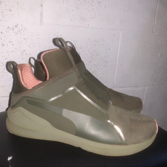 puma olive green shoes